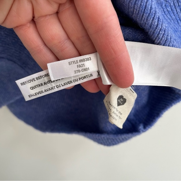 Madewell Heather Sky Blue Bowden Henley Sweater in Coziest Alpaca Yarn Small - Picture 9 of 10